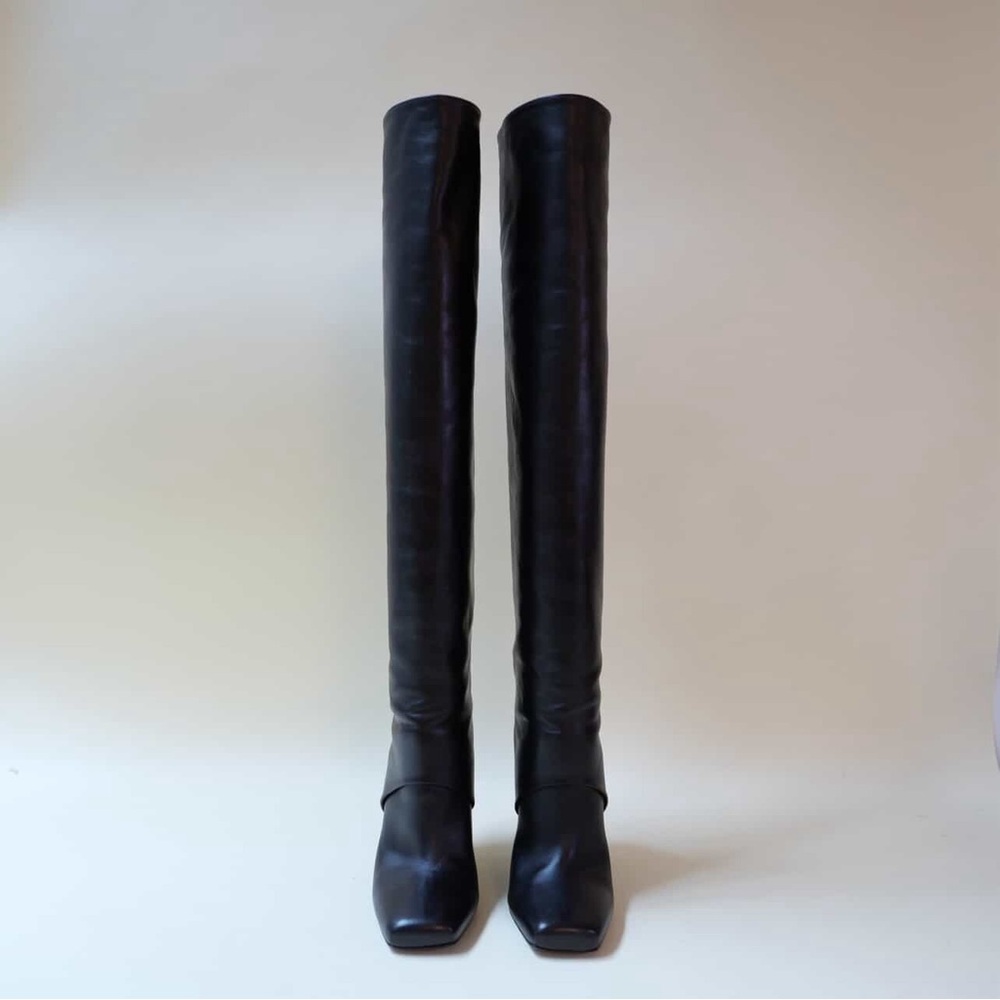 Balmain tabaco brown Over-the-Knee Boots Sleek and Stylish